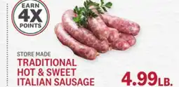 Kings Food Markets TRADITIONAL HOT & SWEET ITALIAN SAUSAGE offer
