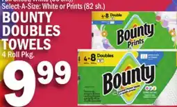 C Town BOUNTY DOUBLES TOWELS, 4 Roll Pkg offer