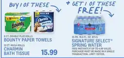 Kings Food Markets 6 CT. DOUBLE PLUS ROLLS BOUNTY PAPER TOWELS 12 CT. MEGA ROLLS CHARMIN BATH TISSUE offer
