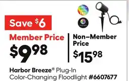 Lowe's Plug-In Color-Changing Floodlight offer