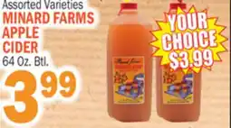 Bravo Supermarkets MINARD FARMS APPLE CIDER offer
