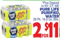 Bravo Supermarkets PURE LIFE PURIFIED WATER offer