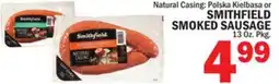 Bravo Supermarkets SMITHFIELD SMOKED SAUSAGE offer