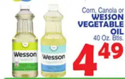 Bravo Supermarkets WESSON VEGETABLE OIL offer