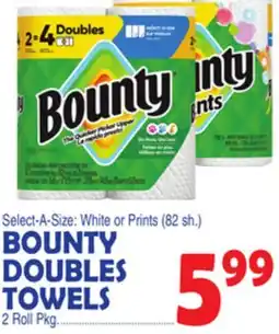 Bravo Supermarkets BOUNTY DOUBLES TOWELS offer