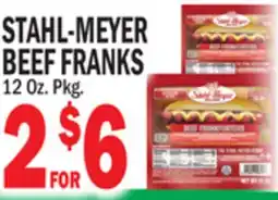 Bravo Supermarkets STAHL-MEYER BEEF FRANKS offer
