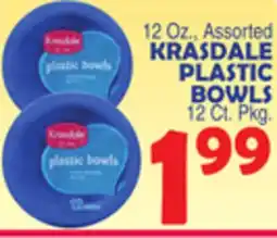 Bravo Supermarkets KRASDALE PLASTIC BOWLS 12 Ct. Pkg offer