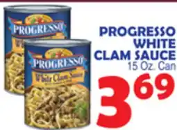 Bravo Supermarkets PROGRESSO WHITE CLAM SAUCE offer
