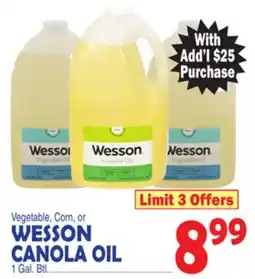 Bravo Supermarkets WESSON CANOLA OIL offer