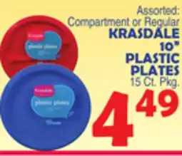 Bravo Supermarkets KRASDALE 10 PLASTIC PLATES offer