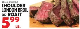 Bravo Supermarkets SHOULDER LONDON BROIL OR ROAST offer