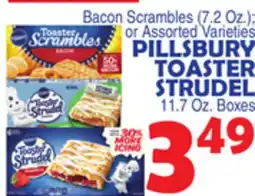 Bravo Supermarkets PILLSBURY TOASTER STRUDEL 11.7 Oz. Boxes offer