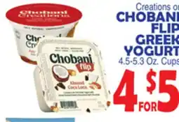 Bravo Supermarkets CHOBANI FLIP GREEK YOGURT offer