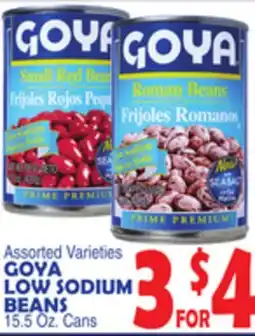 Bravo Supermarkets GOYA LOW SODIUM BEANS offer