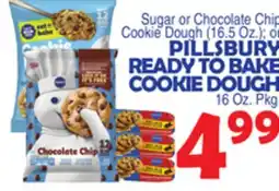 Bravo Supermarkets PILLSBURY READY TO BAKE COOKIE DOUGH 16 Oz. Pkg offer