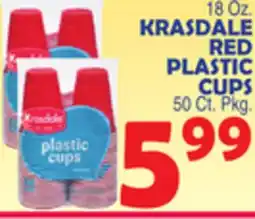 Bravo Supermarkets KRASDALE RED PLASTIC CUPS offer