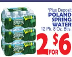 Bravo Supermarkets POLAND SPRING WATER offer
