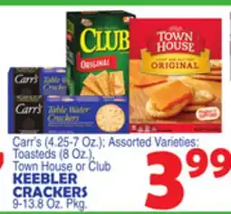 Bravo Supermarkets KEEBLER CRACKERS 9-13.8 Oz. Pkg offer