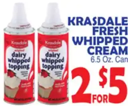 Bravo Supermarkets KRASDALE FRESH WHIPPED CREAM offer