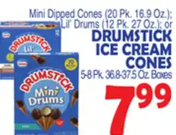 Bravo Supermarkets DRUMSTICK ICE CREAM CONES 5-8 Pk. 36.8-37.5 Oz. Boxes offer