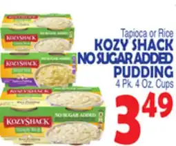 Bravo Supermarkets KOZY SHACK NO SUGAR ADDED PUDDING offer