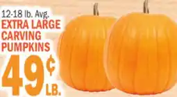 Bravo Supermarkets EXTRA LARGE CARVING PUMPKINS offer