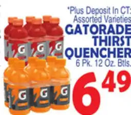 Bravo Supermarkets GATORADE THIRST QUENCHER offer