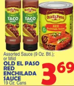 Bravo Supermarkets OLD EL PASO RED ENCHILADA SAUCE 19 Oz. Cans offer
