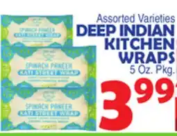 Bravo Supermarkets DEEP INDIAN KITCHEN WRAPS offer