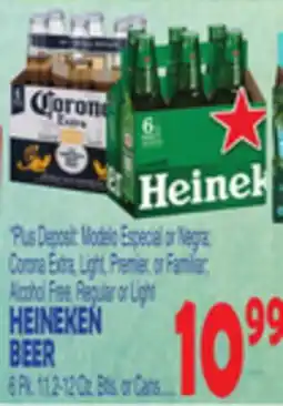 Bravo Supermarkets HEINEKEN BEER 6 Pk. 11.2-12 Oz. Btls. or Cans offer