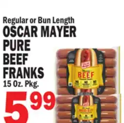 Bravo Supermarkets OSCAR MAYER PURE BEEF FRANKS offer