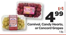Weis Markets Carnival, Candy Hearts, or Concord Grapes offer