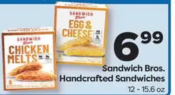 Weis Markets Sandwich Bros. Handcrafted Sandwiches offer