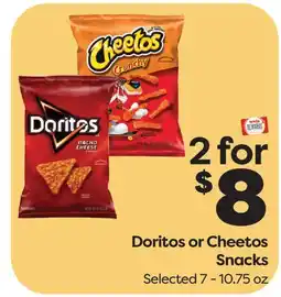 Weis Markets Doritos or Cheetos Snacks offer