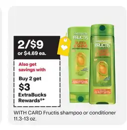 CVS Fructis shampoo or conditioner offer
