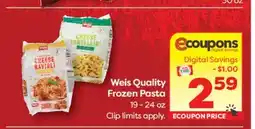 Weis Markets Weis Quality Frozen Pasta offer