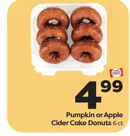 Weis Markets Pumpkin or Apple Cider Cake Donuts offer