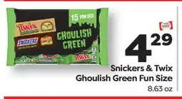 Weis Markets Snickers & Twix Ghoulish Green Fun Size offer