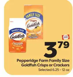 Weis Markets Pepperidge Farm Family Size Goldfish Crisps or Crackers offer