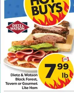 Weis Markets Dietz & Watson Black Forest, Tavern or Gourmet Lite Ham offer