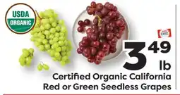 Weis Markets California Red or Green Seedless Grapes offer