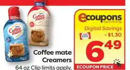 Weis Markets Coffee mate Creamers offer