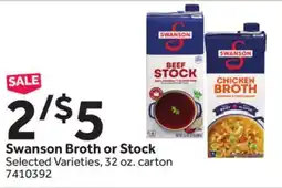 Stop&Shop Swanson Broth or Stock offer
