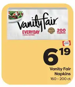 Weis Markets Vanity Fair Napkins offer