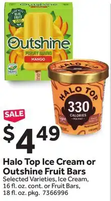 Stop&Shop Halo Top Ice Cream or Outshine Fruit Bars offer