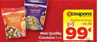 Weis Markets Weis Quality Croutons offer