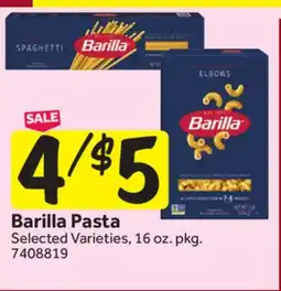 Stop&Shop Barilla Pasta offer