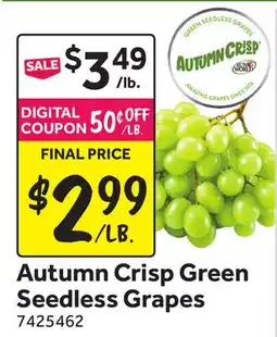 Stop&Shop Autumn Crisp Green Seedless Grapes offer