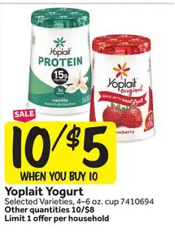 Stop&Shop Yoplait Yogurt offer