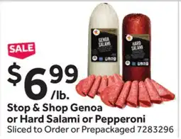 Stop&Shop Stop & Shop Genoa or Hard Salami or Pepperoni offer